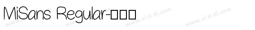 MiSans Regular字体转换
